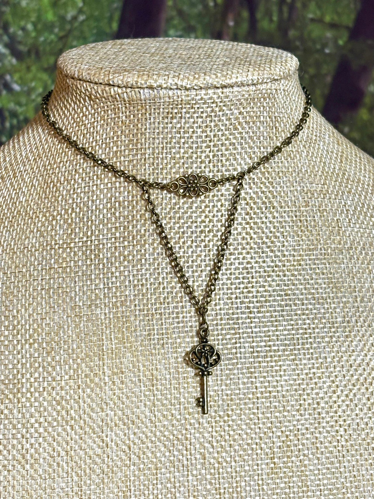 BAND-IT Bronze Key & Filigree Flower