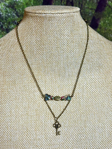 BAND-IT Bronze Key & LOVE Crystal Butterfly/Cloisonné Arch