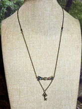 Load image into Gallery viewer, BAND-IT Bronze Key &amp; LOVE Crystal Butterfly/Cloisonné Arch