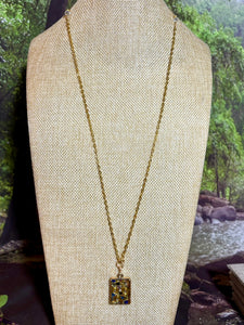 Orgonic POWER BAND-IT Gold Tone Chain Hand Crafted Reversible Orgonic Window Magnetic Crystal Coils