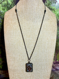 Orgonic POWER BAND-IT Gold Tone Chain Hand Crafted Reversible Orgonic Window Magnetic Crystal Coils Infinity