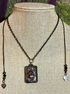 Orgonic POWER BAND-IT Gold Tone Chain Hand Crafted Reversible Orgonic Window Magnetic Crystal Coils Infinity