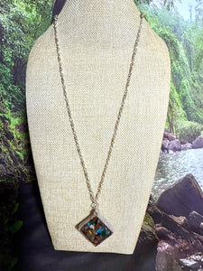 Orgonic POWER BAND-IT Bronze Chain Hand Crafted Reversible Orgonic Diamond Infinity Magnetic Crystal Coils