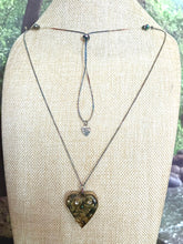 Load image into Gallery viewer, Orgonic POWER BAND-IT Bronze Chain Hand Crafted Reversible Orgonic Heart Magnetic Crystal Coils