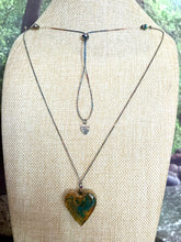 Load image into Gallery viewer, Orgonic POWER BAND-IT Bronze Chain Hand Crafted Reversible Orgonic Heart Magnetic Crystal Coils