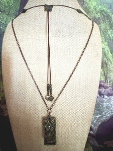 Orgonic POWER BAND-IT Bronze Chain Hand Crafted Reversible Orgonic Infinity Doorway Magnetic Crystal Coils
