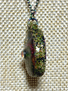 Orgonic POWER BAND-IT Rainbow Stainless Chain Hand Crafted Reversible Orgonic Infinity Sphere Magnetic Crystal Coils