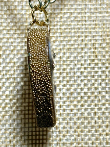 Orgonic POWER BAND-IT Gold Tone Chain Hand Crafted Reversible Orgonic Heart Magnetic Crystal Coils