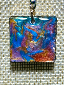 Orgonic POWER BAND-IT Rainbow Stainless Chain Hand Crafted Reversible Orgonic Window Magnetic Crystal Coils
