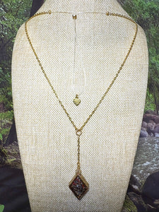 Orgonic POWER BAND-IT Gold Tone Chain Hand Crafted Reversible Orgonic Infinity Diamond Crystal Coils