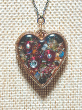 Load image into Gallery viewer, Orgonic POWER BAND-IT Rainbow Stainless Chain Hand Crafted Reversible Orgonic Heart Magnetic Crystal Coils
