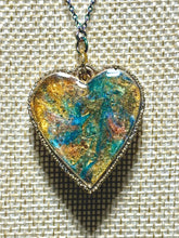 Load image into Gallery viewer, Orgonic POWER BAND-IT Rainbow Stainless Chain Hand Crafted Reversible Orgonic Heart Magnetic Crystal Coils