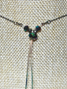 Orgonic POWER BAND-IT Rainbow Stainless Chain Hand Crafted Reversible Orgonic Heart Magnetic Crystal Coils