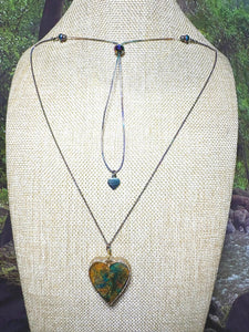 Orgonic POWER BAND-IT Rainbow Stainless Chain Hand Crafted Reversible Orgonic Heart Magnetic Crystal Coils