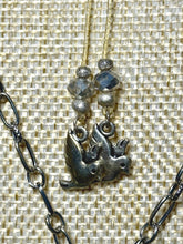 Load image into Gallery viewer, Orgonic POWER BAND-IT Silver Tone Chain Hand Crafted Reversible Orgonic JOY Ellipse &quot;Heavenly Paradise&quot; Magnetic Crystal Coils &quot;you make me happy&quot;