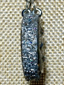 Orgonic POWER BAND-IT Silver Tone Chain Hand Crafted Reversible Orgonic Oceanic Mermaid Ellipse Magnetic Crystal Coils