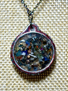 Orgonic POWER BAND-IT Rainbow Stainless Chain Hand Crafted Reversible Orgonic Sphere Magnetic Crystal Coils