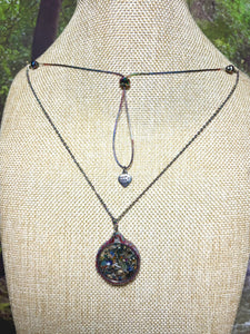 Orgonic POWER BAND-IT Rainbow Stainless Chain Hand Crafted Reversible Orgonic Sphere Magnetic Crystal Coils
