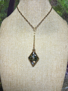Orgonic POWER BAND-IT Gold Tone Chain Hand Crafted Reversible Orgonic Infinity Diamond Crystal Coils