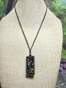 Orgonic POWER BAND-IT Bronze Chain Hand Crafted Reversible Orgonic Infinity Doorway Magnetic Crystal Coils
