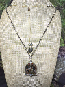 Orgonic POWER BAND-IT Silver Tone Chain Hand Crafted Reversible Dragon Bell