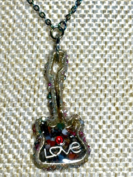 Orgonic POWER BAND-IT Rainbow Stainless Chain Hand Crafted Reversible LOVE Guitar