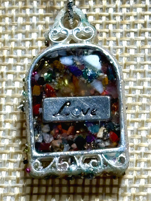 Orgonic POWER BAND-IT Silver Tone Chain Hand Crafted Reversible Love Cage