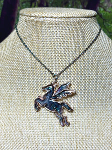 Charming POWER BAND-IT Rainbow Stainless Steel Chain Hand Crafted Reversible Pegasus