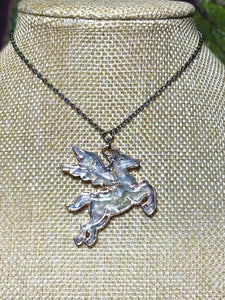 Charming POWER BAND-IT Rainbow Stainless Steel Chain Hand Crafted Reversible Pegasus