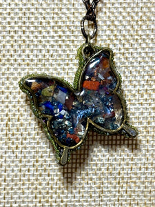 Orgonic POWER BAND-IT Bronze Chain Hand Crafted Reversible Ornate Butterfly