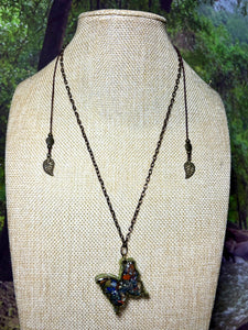 Orgonic POWER BAND-IT Bronze Chain Hand Crafted Reversible Ornate Butterfly