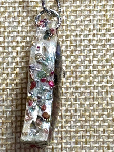 Orgonic POWER BAND-IT Silver Tone Chain Hand Crafted Reversible LOVE Leaf