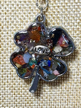 Load image into Gallery viewer, Orgonic POWER BAND-IT Silver Tone Chain Hand Crafted Reversible LOVE 4 Leaf Clover
