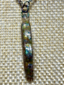 Orgonic POWER BAND-IT Silver Tone Chain Hand Crafted Reversible Leaf