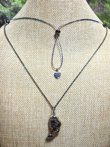Orgonic POWER BAND-IT Silver Tone Chain Hand Crafted Reversible Leaf