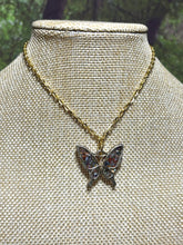 Load image into Gallery viewer, Orgonic POWER BAND-IT Gold Tone Chain Hand Crafted Reversible Orgonic Butterfly