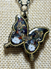 Load image into Gallery viewer, Orgonic POWER BAND-IT Gunmetal Chain Hand Crafted Reversible Ornate Butterfly