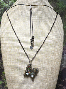 Orgonic POWER BAND-IT Gunmetal Chain Hand Crafted Reversible Ornate Butterfly