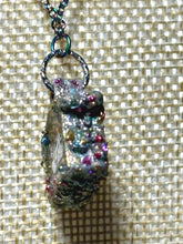 Load image into Gallery viewer, Orgonic POWER BAND-IT Rainbow Stainless Chain Hand Crafted Orgonic Reversible LOVE Hut