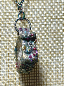 Orgonic POWER BAND-IT Rainbow Stainless Chain Hand Crafted Orgonic Reversible LOVE Hut