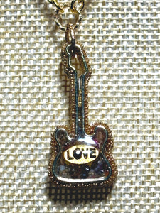 Orgonic POWER BAND-IT Gold Tone Chain Hand Crafted Reversible LOVE Guitar