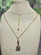 Load image into Gallery viewer, Orgonic POWER BAND-IT Gold Tone Chain Hand Crafted Reversible LOVE Guitar