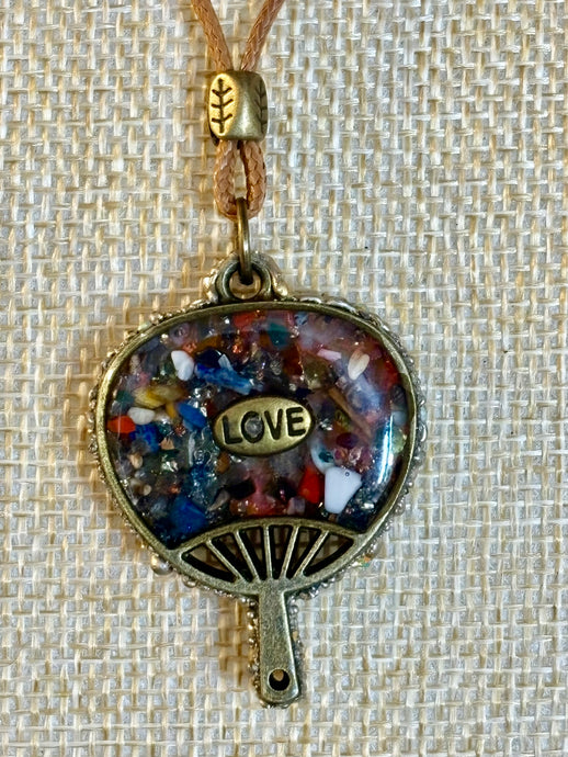 Orgonic POWER BAND-IT Light Brown Corded Hand Crafted Reversible LOVE Fan
