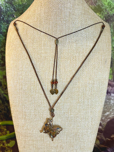 Orgonic POWER BAND-IT Brown Corded Hand Crafted Reversible Butterfly