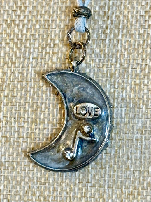 BAND-IT Light Gray Corded Hand Crafted Reversible LOVE ♬ Moon