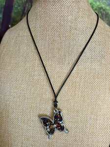 Orgonic POWER BAND-IT Black Corded Hand Crafted Reversible Ornate Butterfly