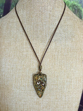Load image into Gallery viewer, Orgonic POWER BAND-IT Brown Corded Hand Crafted Reversible Shield Magnetic Crystal Coils