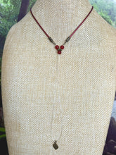 Load image into Gallery viewer, Orgonic POWER BAND-IT Burgundy Corded Hand Crafted Reversible Umbrella Magnetic Crystal Coils