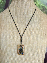 Load image into Gallery viewer, Orgonic POWER BAND-IT Black Corded Hand Crafted Reversible Frame Magnetic Crystal Coils