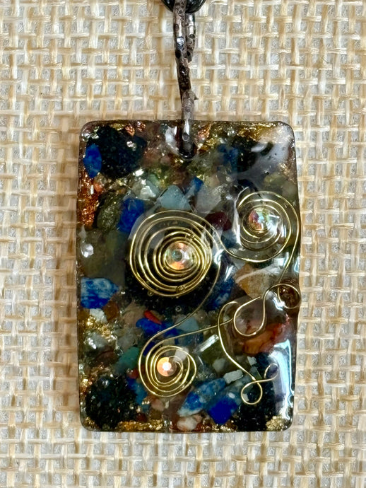 Orgonic POWER BAND-IT Black Corded Hand Crafted Reversible Frame Magnetic Crystal Coils